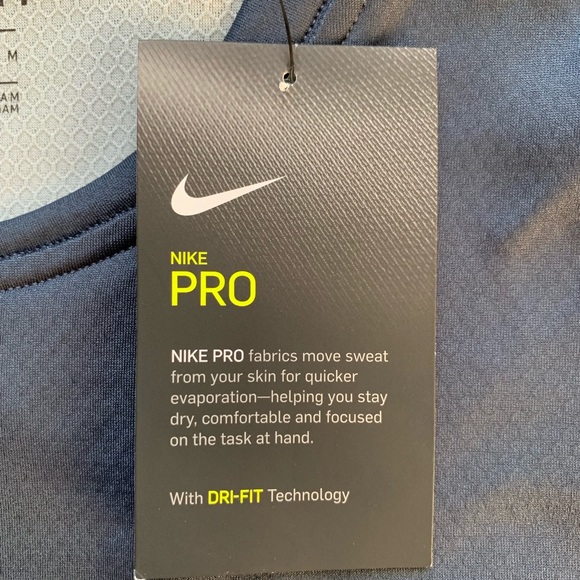 Mens Nike Pro training top AH7989-472 NWT Blue  M - Picture 6 of 6